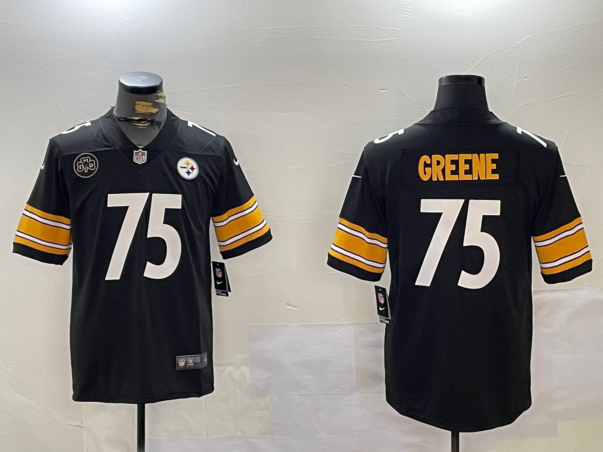 Men Pittsburgh Steelers #75 Greene Black 2024 Nike Limited NFL Jersey style 6->pittsburgh steelers->NFL Jersey